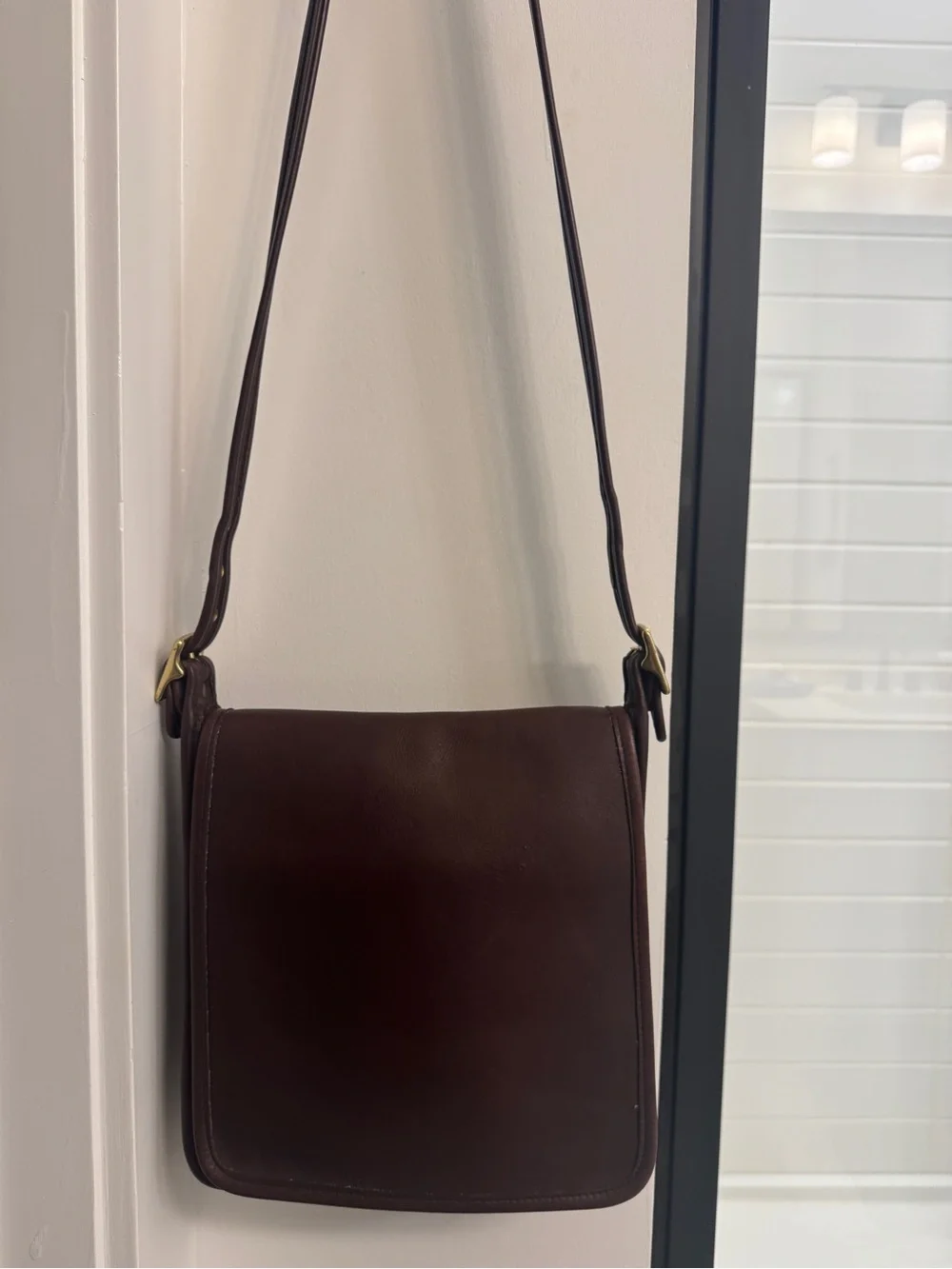COACH Dark Brown Companion Flap Crossbody Bag